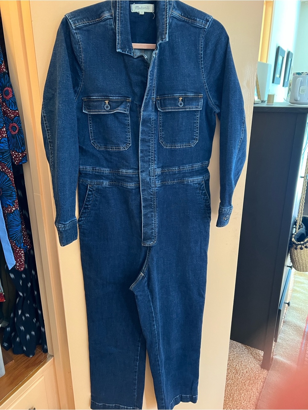 Madewell Dark Blue Denim Jumpsuit